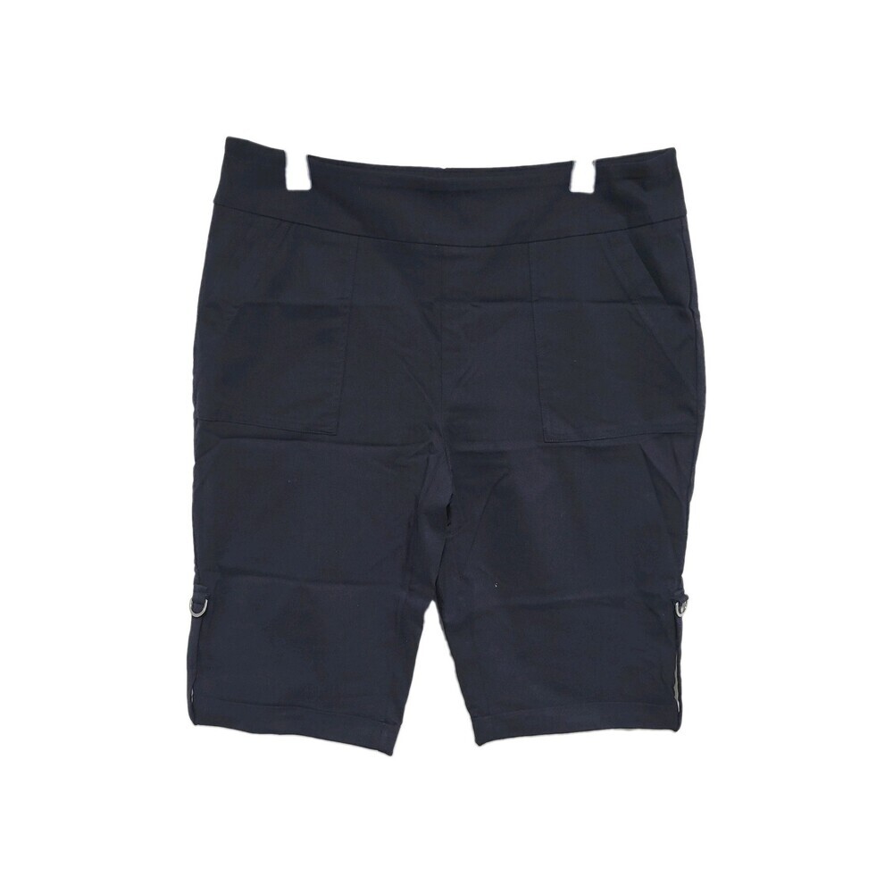 Jenna Rose Shorts XL Womens Navy Blue Pull On Bermuda Stretch Casual Outdoor